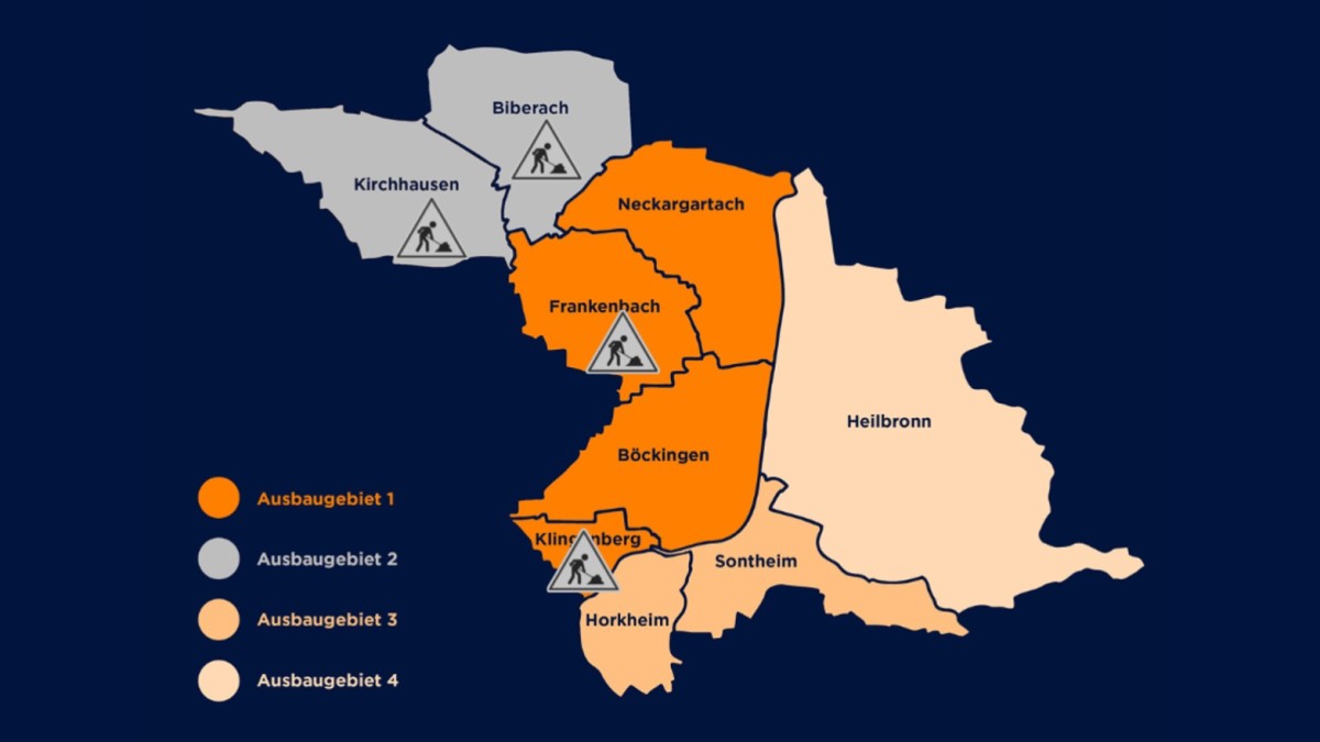 Heilbronn: Weitere Ortsteile gehen in den Glasfaserausbau